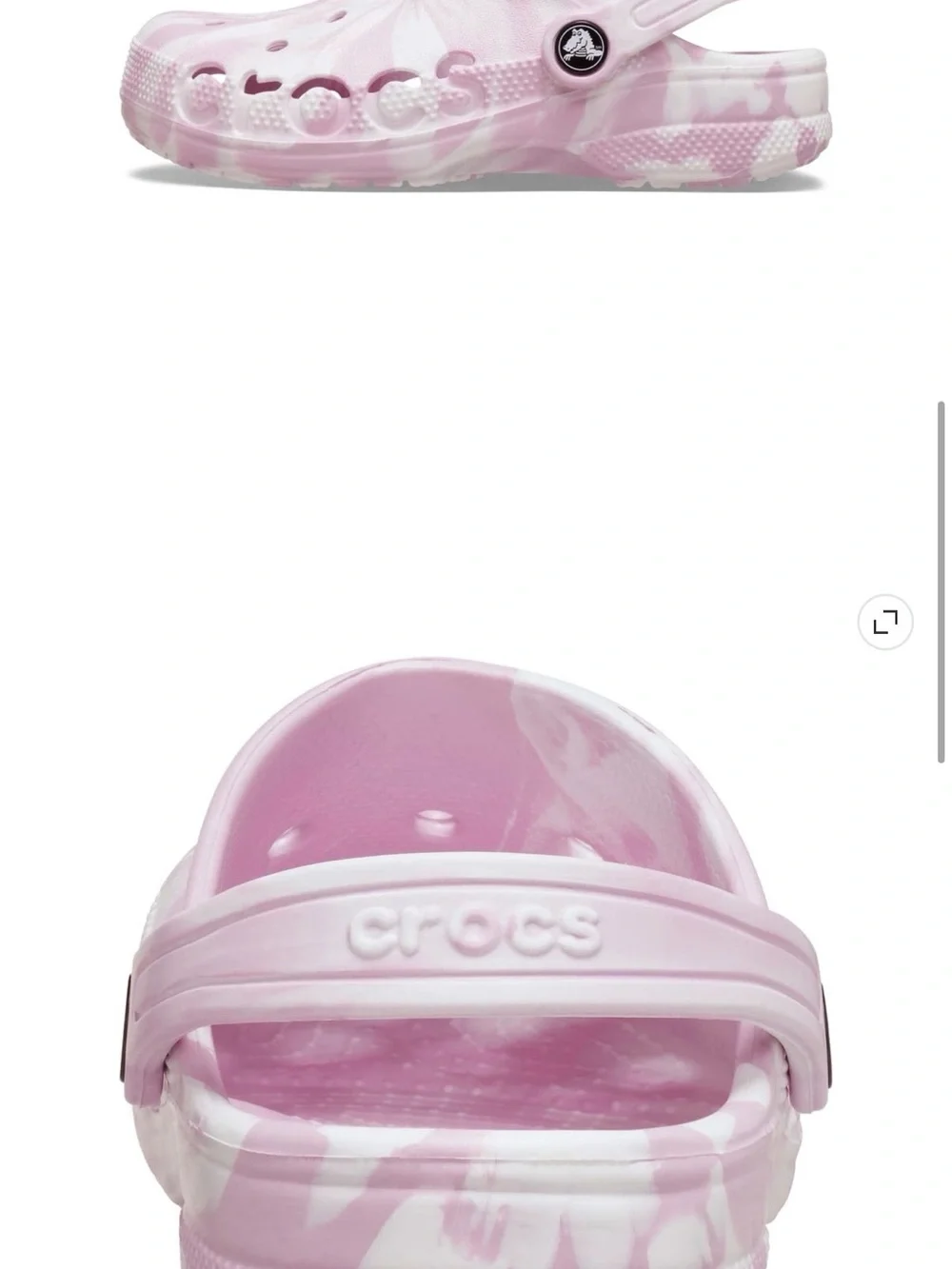 CROCS Kids' Marble Clogs in Light Pink and White Toddler 10